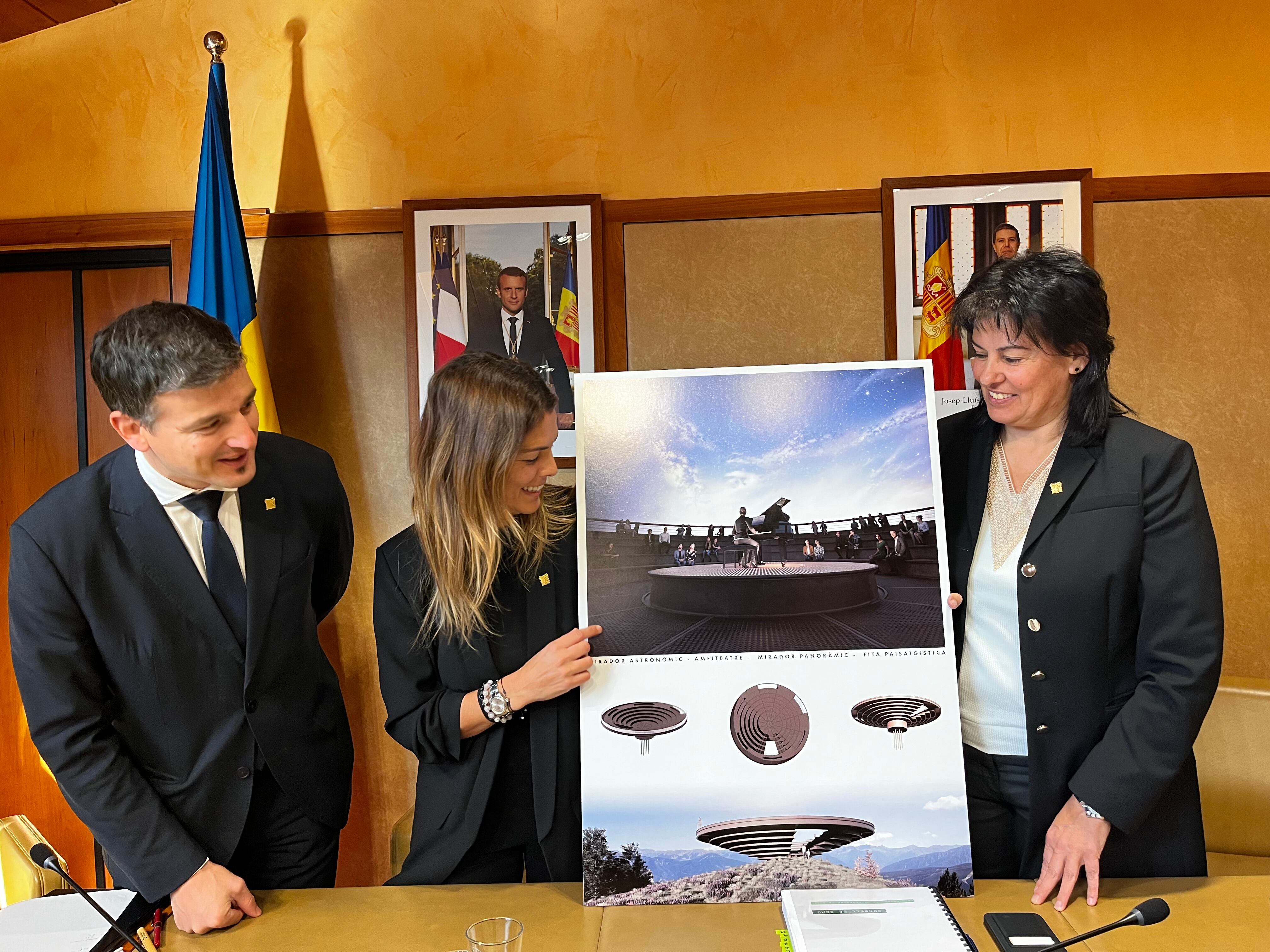 Els cònsols de la Massana, Eva Sansa i Roger Fité, han presentat el projecte amb la consellera de Turisme, Mònica Solé
