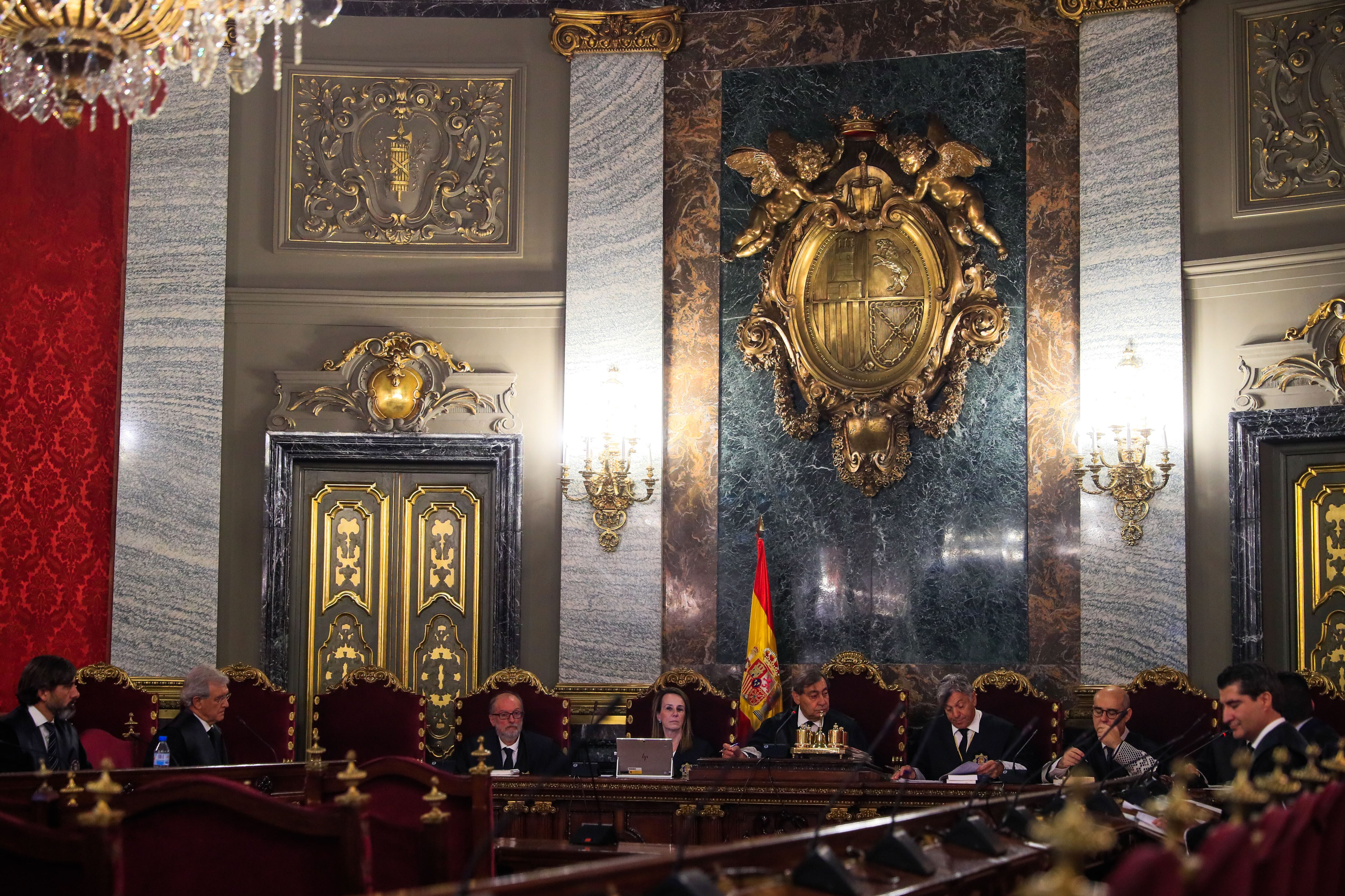 MADRID, 16/11/2022.- Los  magistrados del Tribunal Supremo celebran la vista pública para revisar la sentencia del &quot;caso Osasuna&quot;, la primera condena sobre corrupción deportiva dictada en España por amaño de partidos en la temporada 2013-2014, este miércoles en el Alto Tribunal. EFE/ Fernando Alvarado POOL
