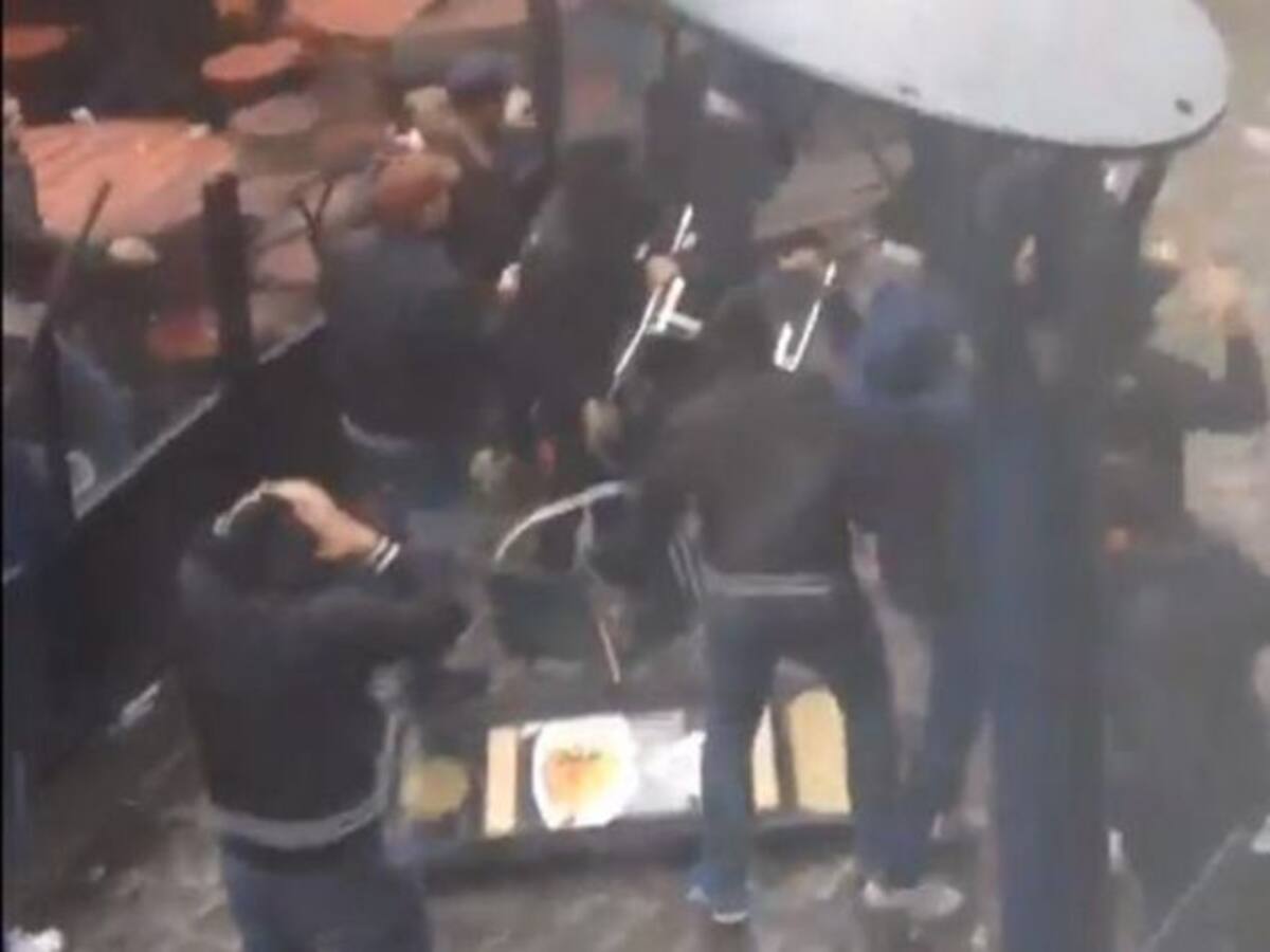 Pelea entre ultras del Sevilla y del City