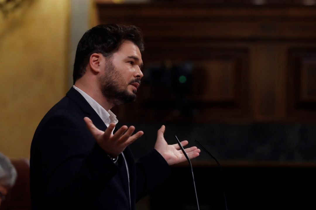 Gabriel Rufián, en el Congreso de los Diputados. Archivo.