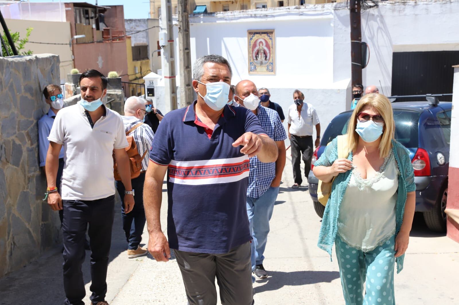 La alcaldesa de Jerez, Mamen Sánchez, en una visita a la zona de Picadueñas Baja