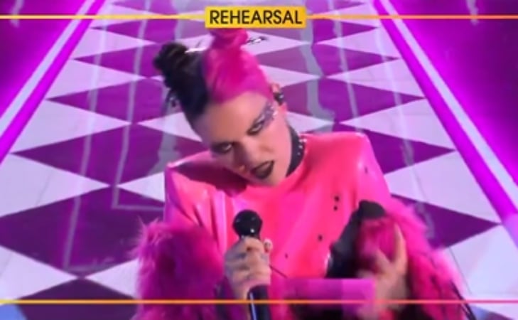 Megara en el ensayo de Eurovisión / Eurovisión