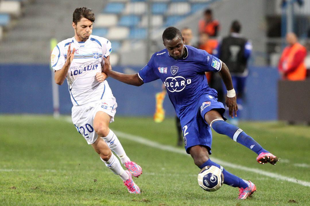 Christopher Maboulou, en un partido con el Bastia francés