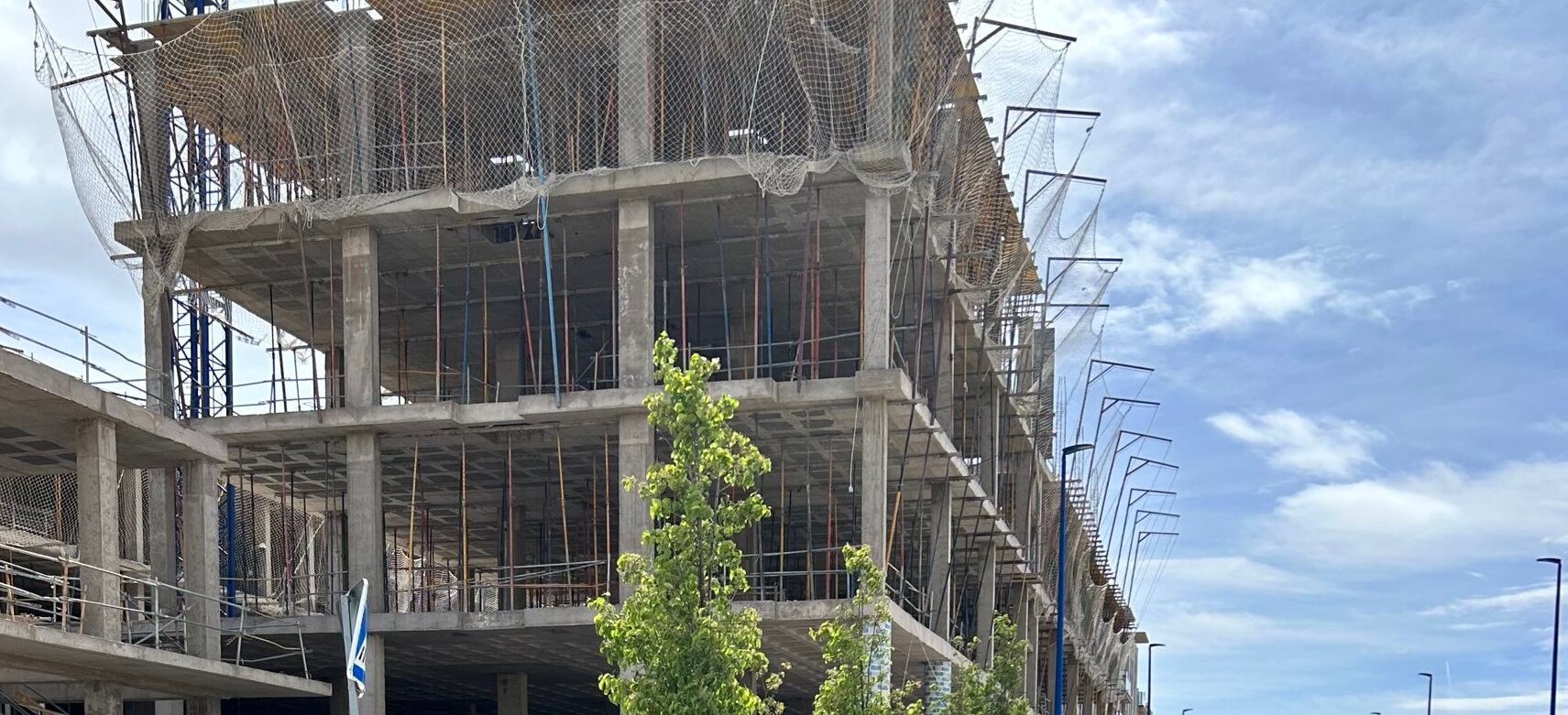 Imagen de un edificio en construcción.