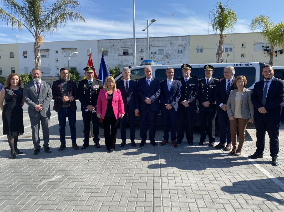 El Ministro del Interior durante el acto en la comisaría de la Policía Nacional en Jerez