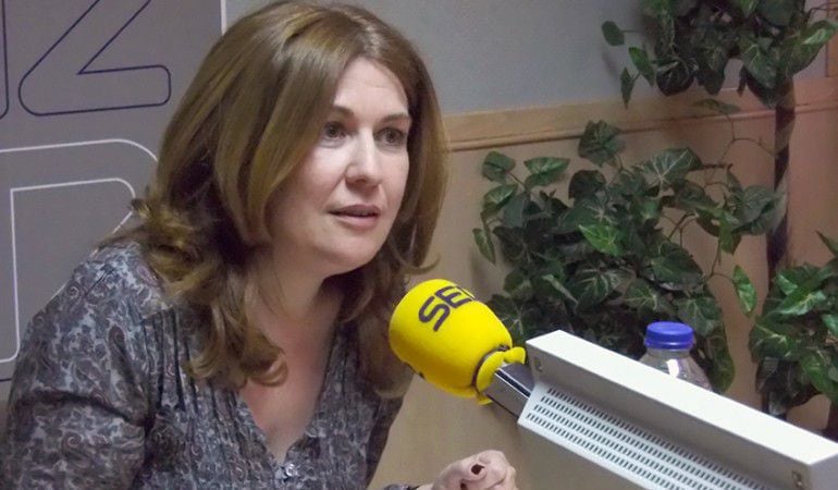 La secretaria General del PSOE de Alcorcón, Natalia de Andrés en los estudios de Ser Madrid Oeste (foto de archivo)