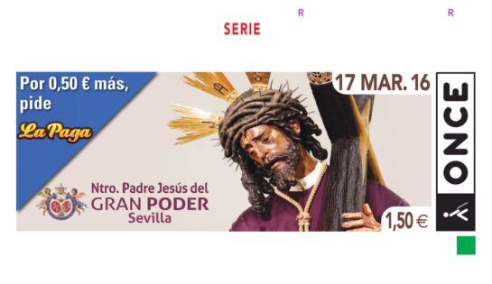 Así es el cupón dedicado al Gran Poder por la ONCE