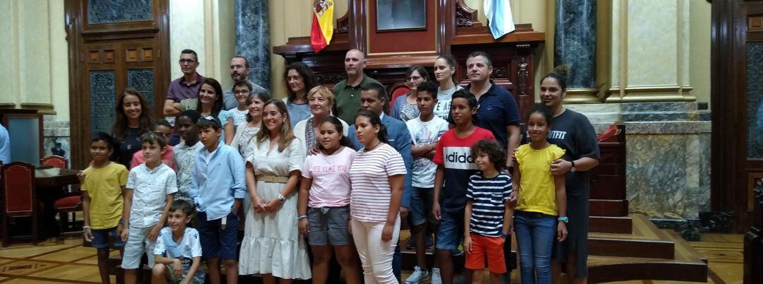 Recepción de niños saharauis en el Concello de A Coruña