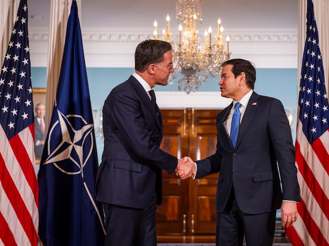 El secretario general de la OTAN, Mark Rutte, se reúne con el secretario de Estado de EEUU, Marco Rubio
