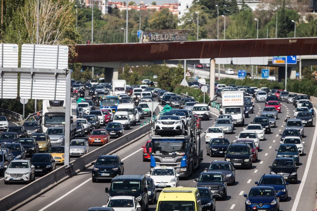 Imagen de archivo de retenciones en Madrid