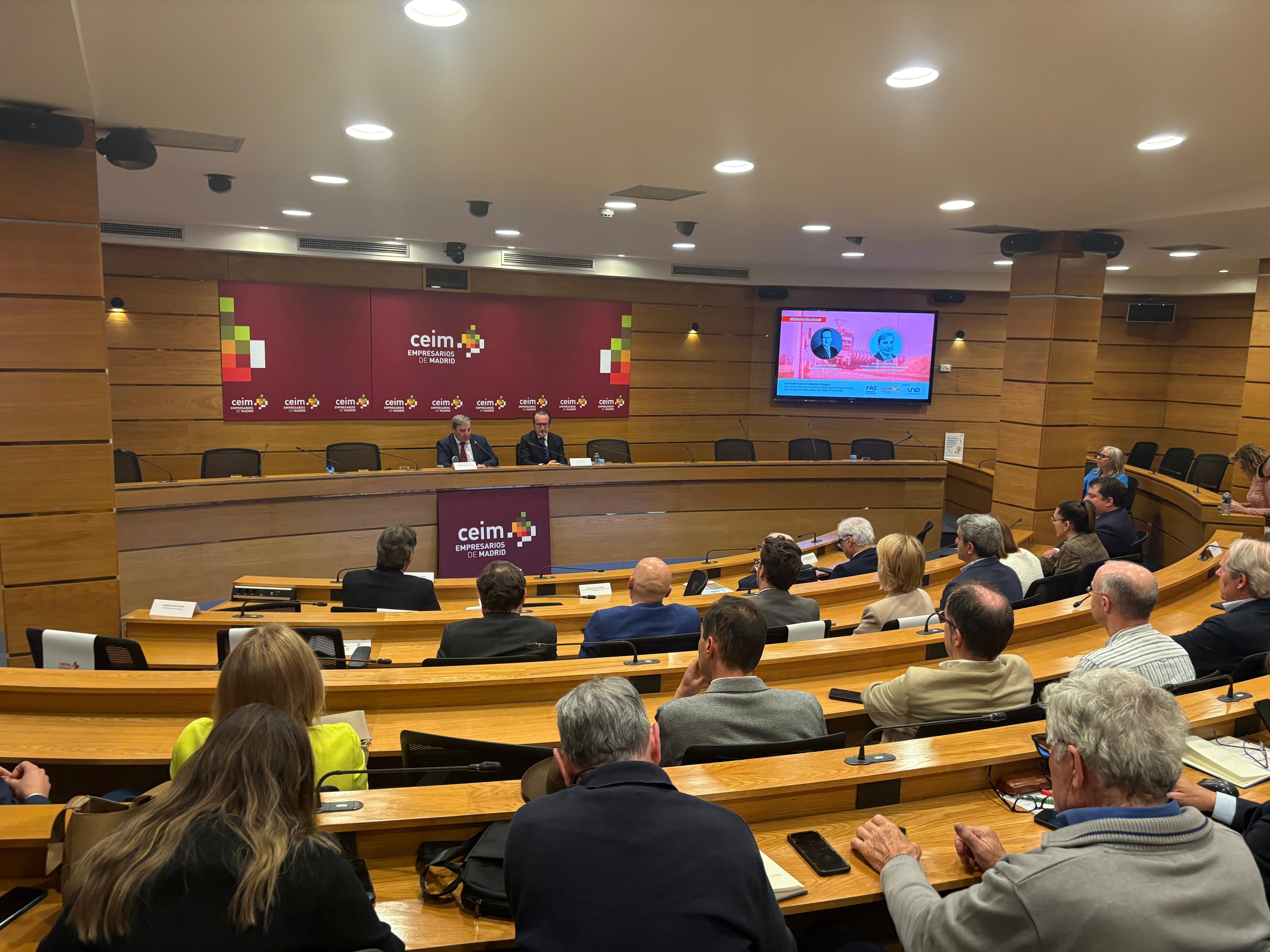 Jornada “Corredor Central Madrid-Burgos: una oportunidad para el incremento de la competitividad del transporte intermodal y del tejido empresarial”