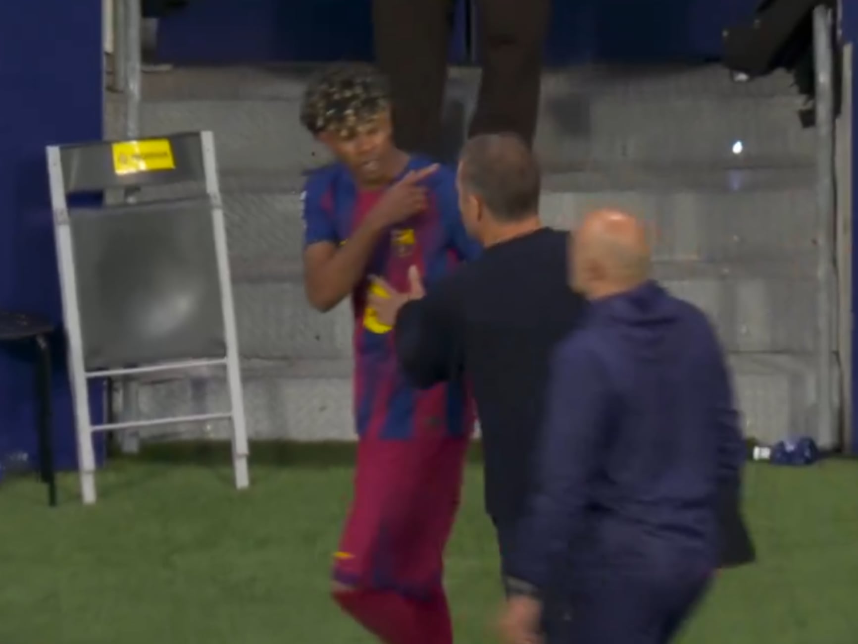 El enfado de Lamine Yamal tras la victoria en el Metropolitano / DAZN