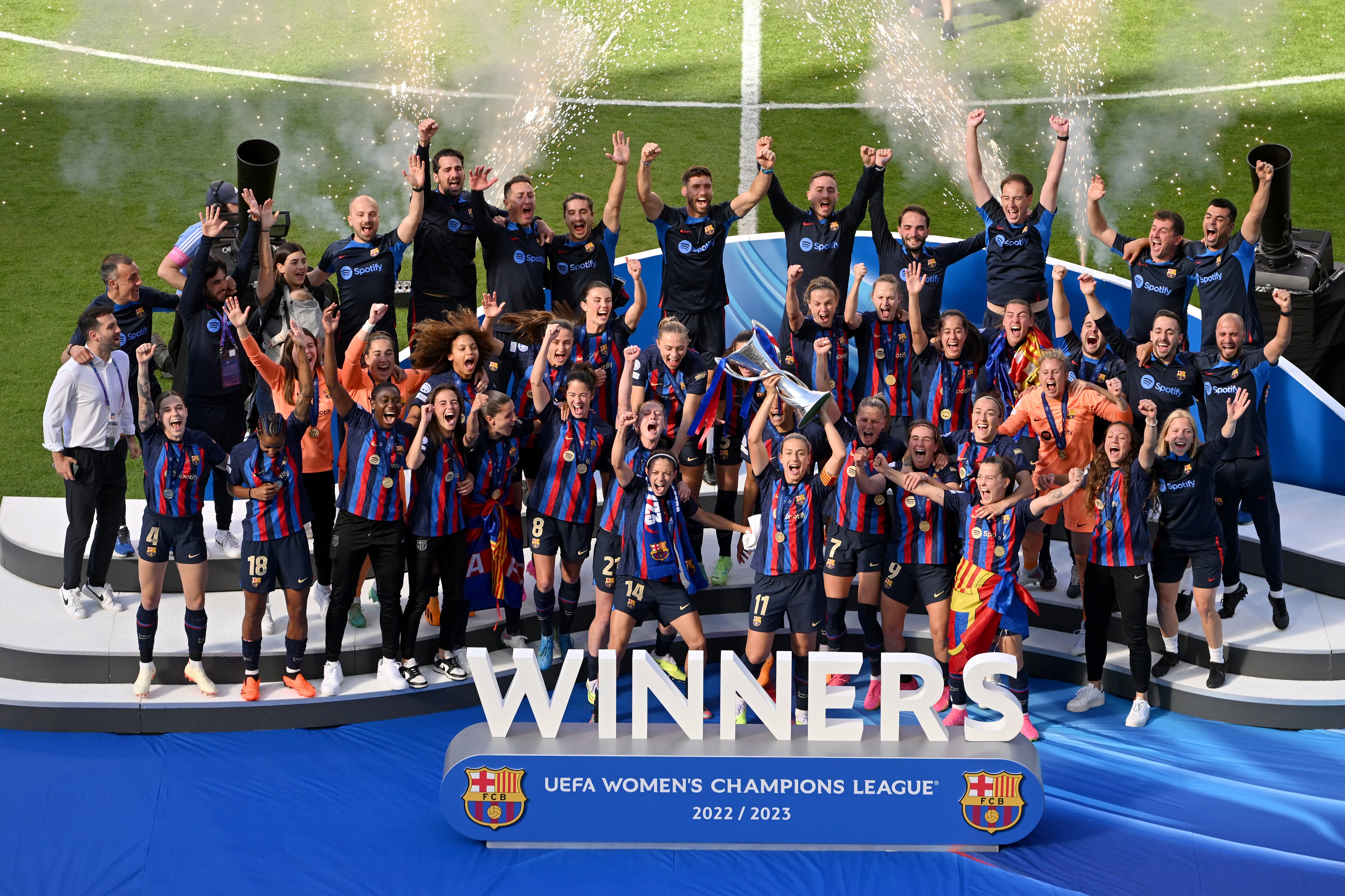 El Barça femenino celebra la segunda Champions de su historia