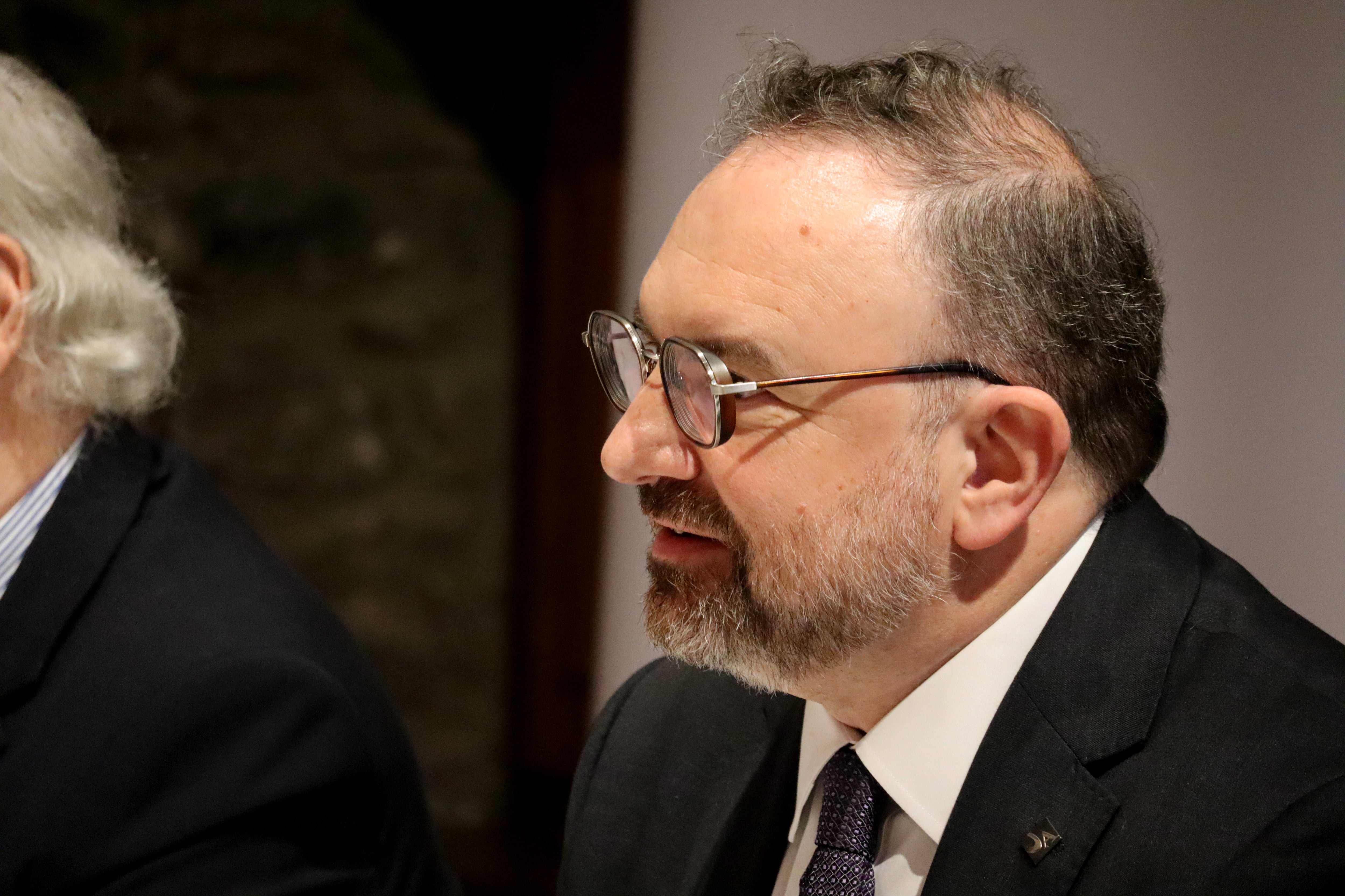 El rector de la Universitat d'Andorra, Juli Minoves durant la inauguració del Seminari CRUE-UdA