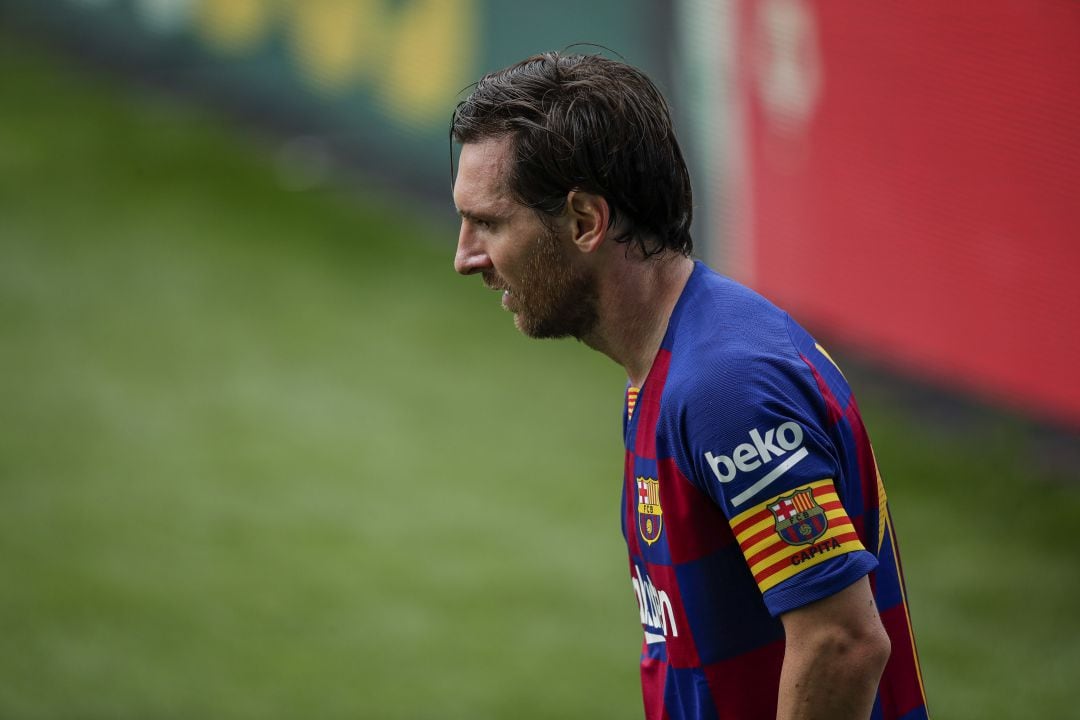 Messi, durante el partido contra el Celta. 