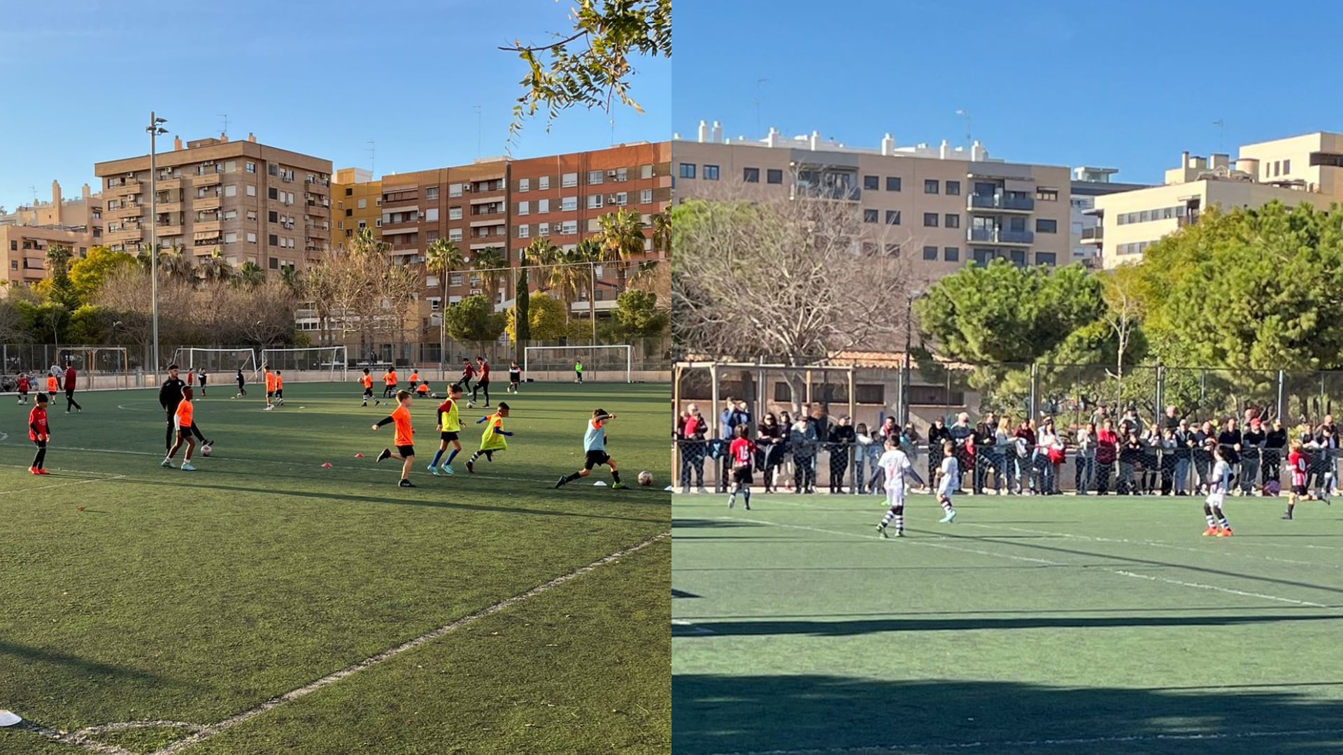 Campo de fútbol que la asociación vecinal de Torrefiel pide que se amplíe