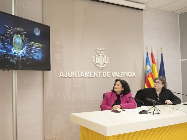 Presentación del videomapping de la fachada del Ayuntamiento de València