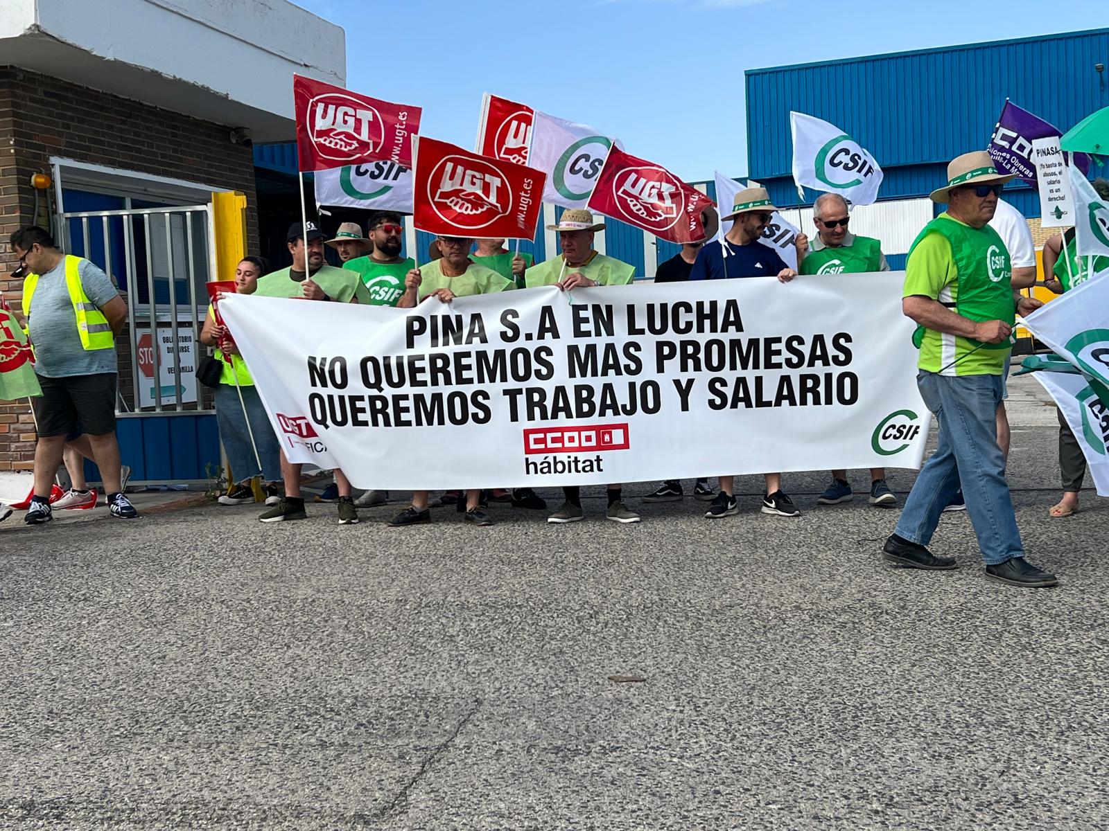 Los trabajadores de Pina S.A. sigue con las movilizaciones