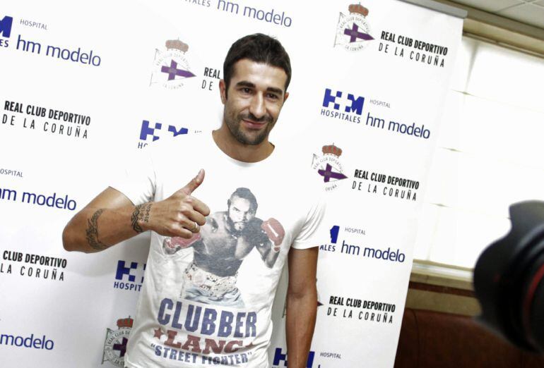 Cani en una acto durante su etapa en el Deportivo de la coruña