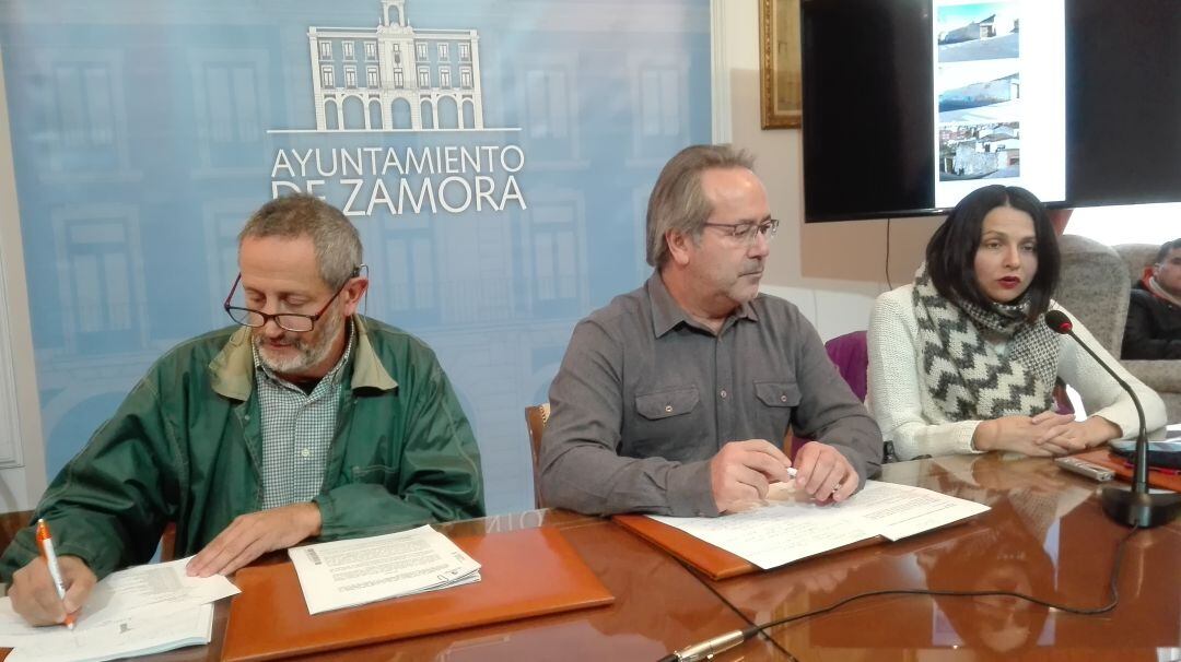 Momento de la comparecencia posterior a la Junta de Gobierno Local del Ayuntamiento de Zamora