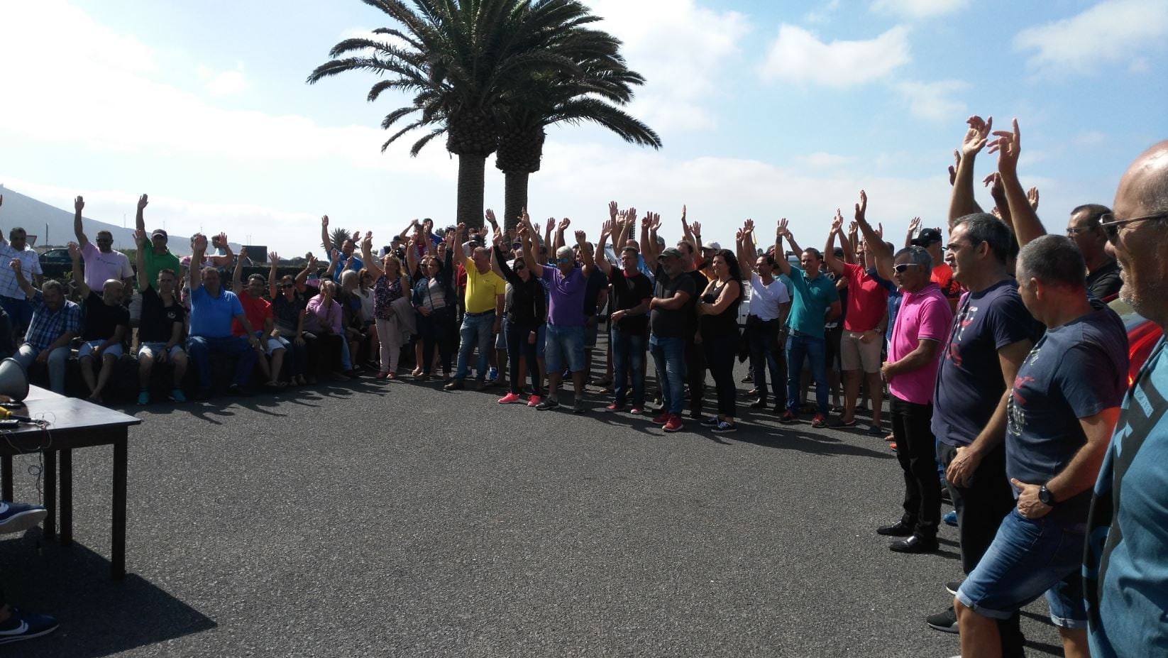 Asamblea de trabajadores de los Centros de Arte, Cultura y Turismo del Cabildo de Lanzarote.