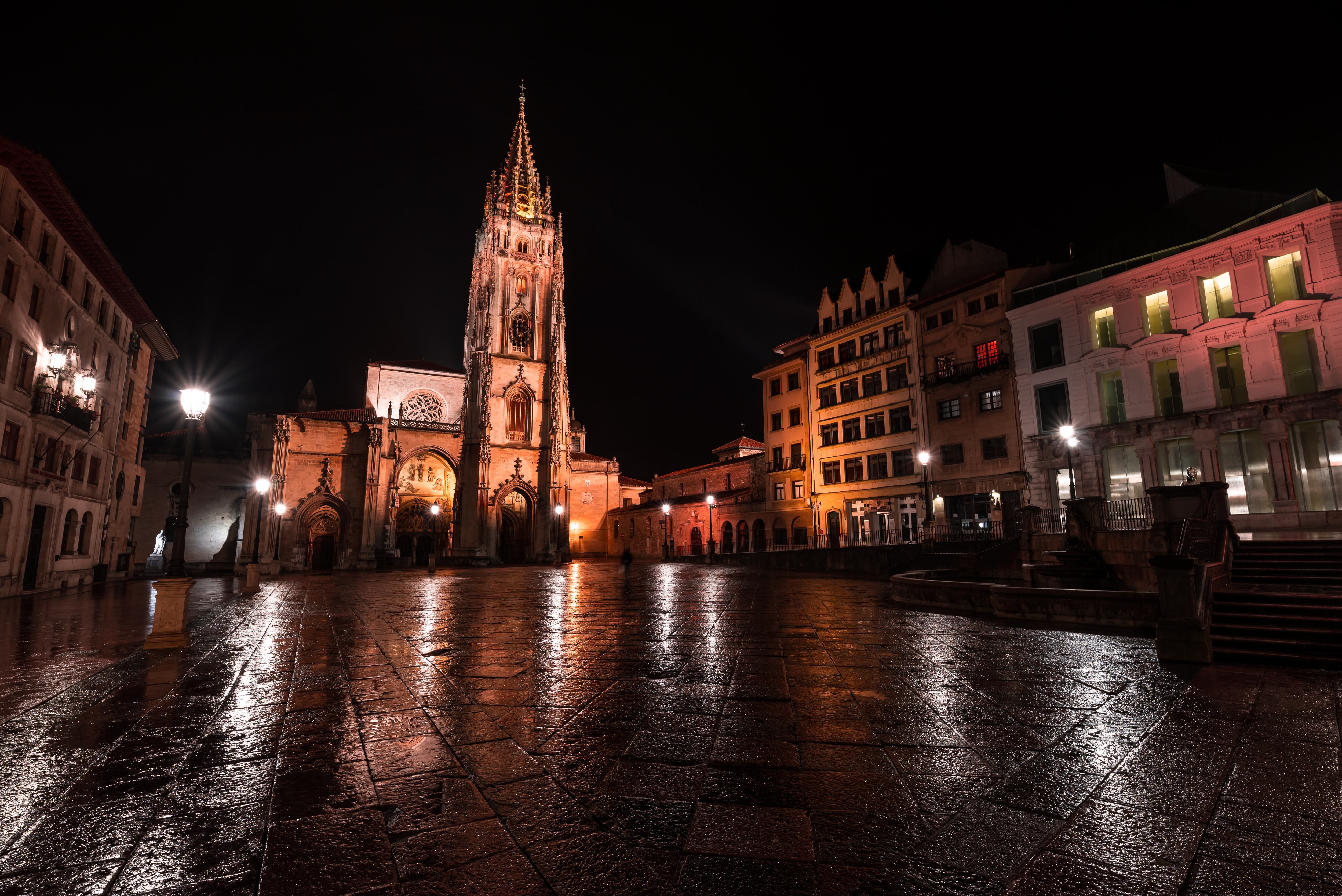 The Holy Church Basilica Metropolitan Cathedral of San Salvador de Oviedo.