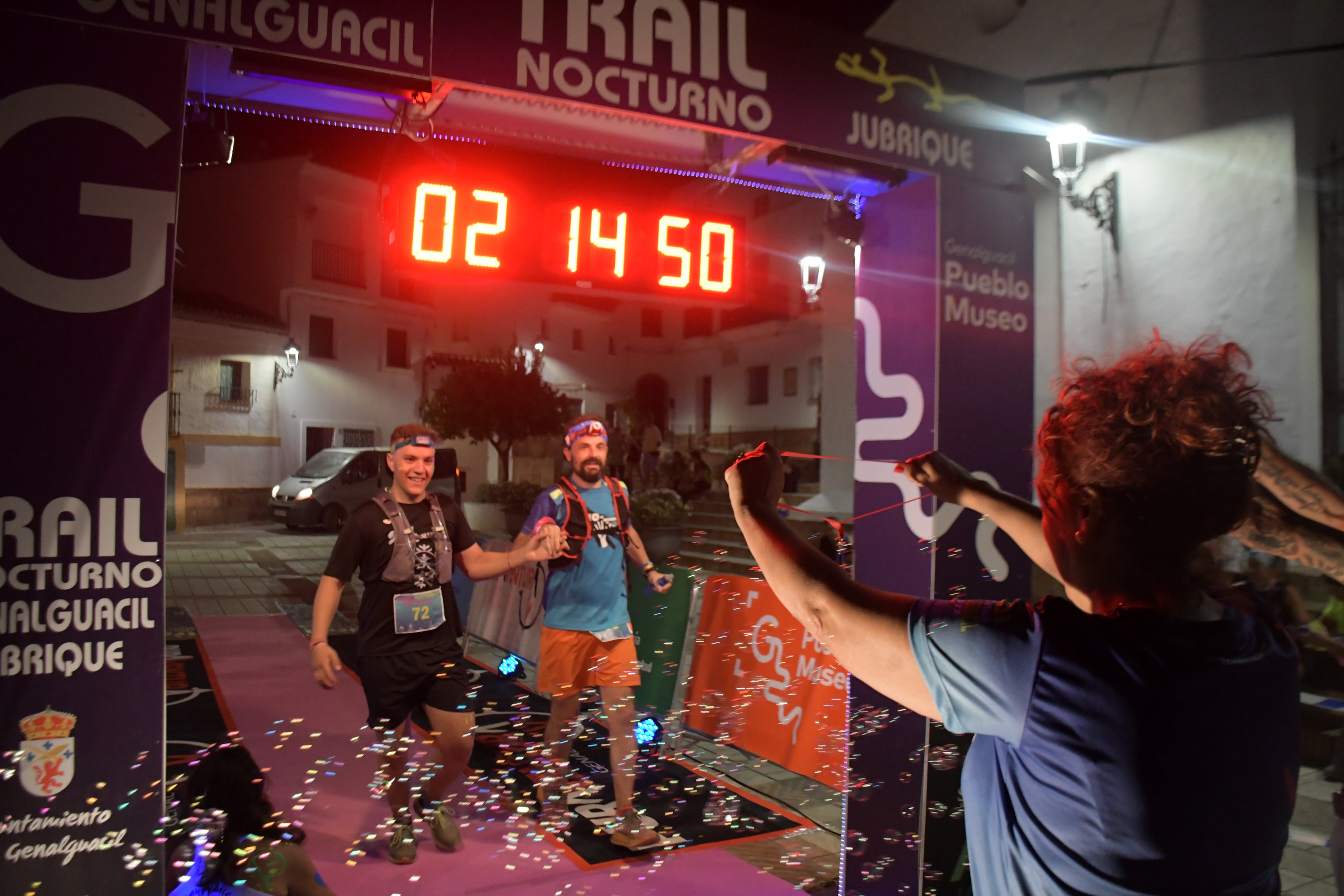 Línea de meta del Trail Nocturno de Genalguacil el pasado año 2023