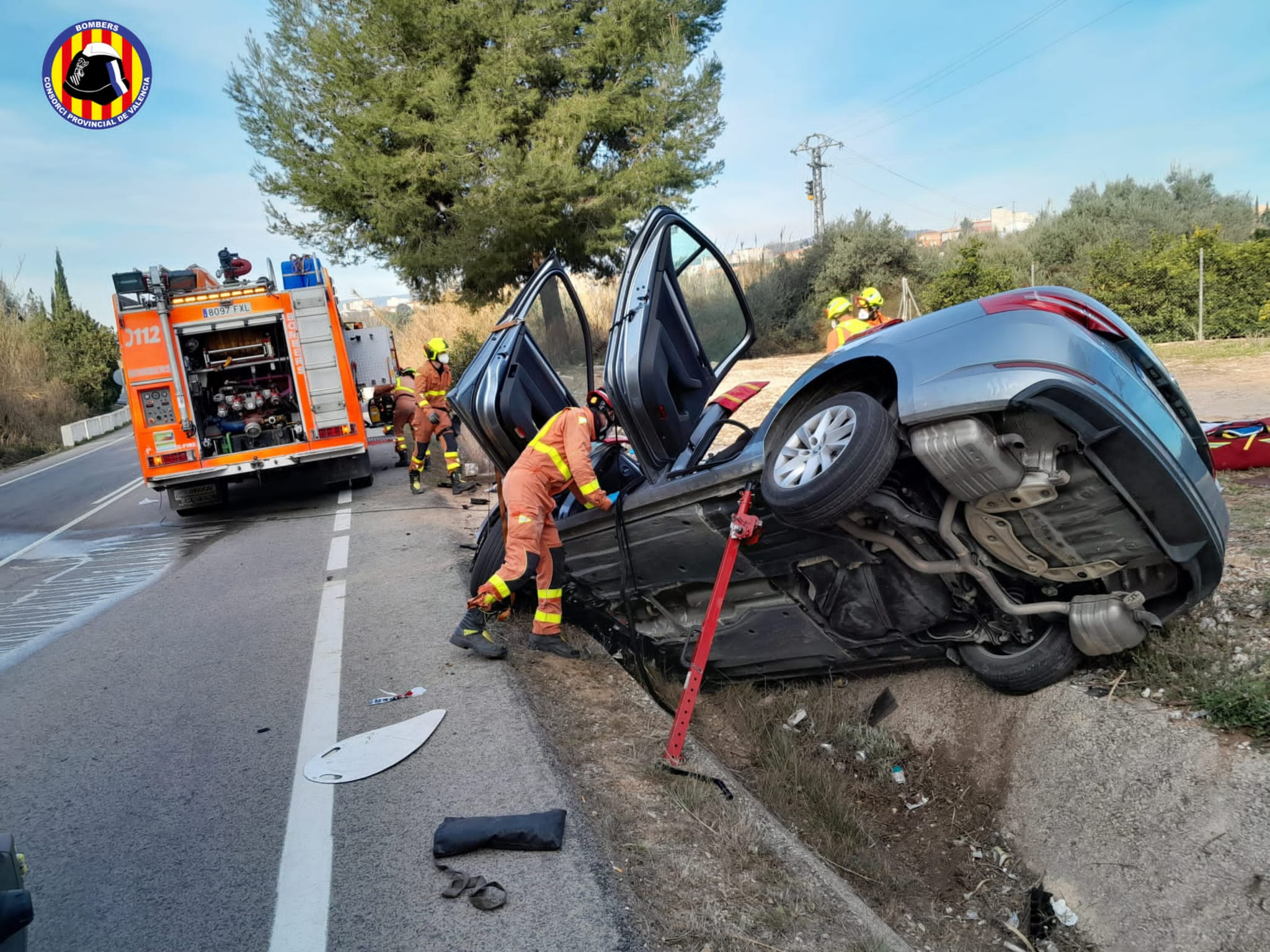 Accidente ocurrido en Canals