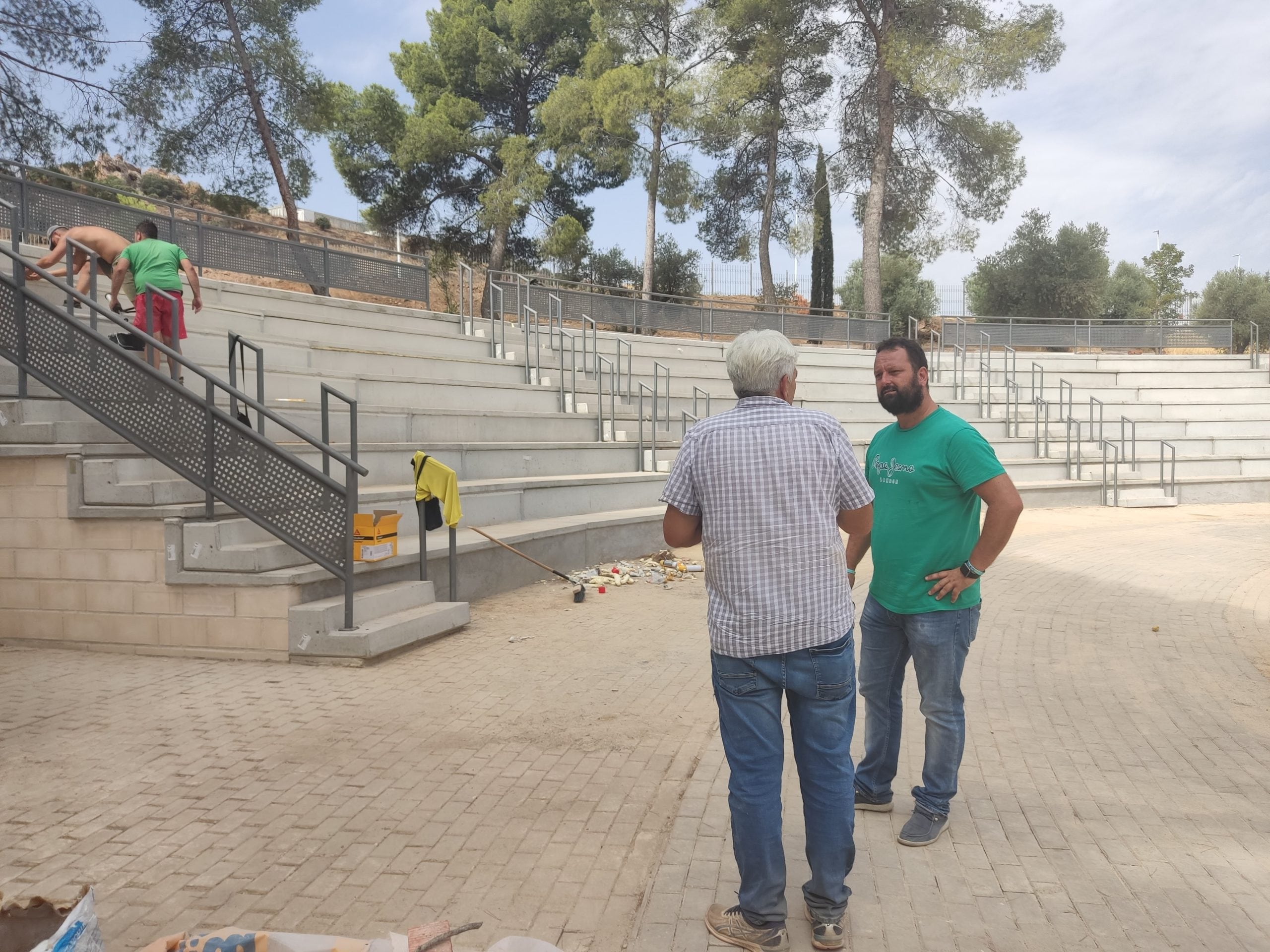 El concejal Jesús Caballero visita las obras en el Parque de la Rincona