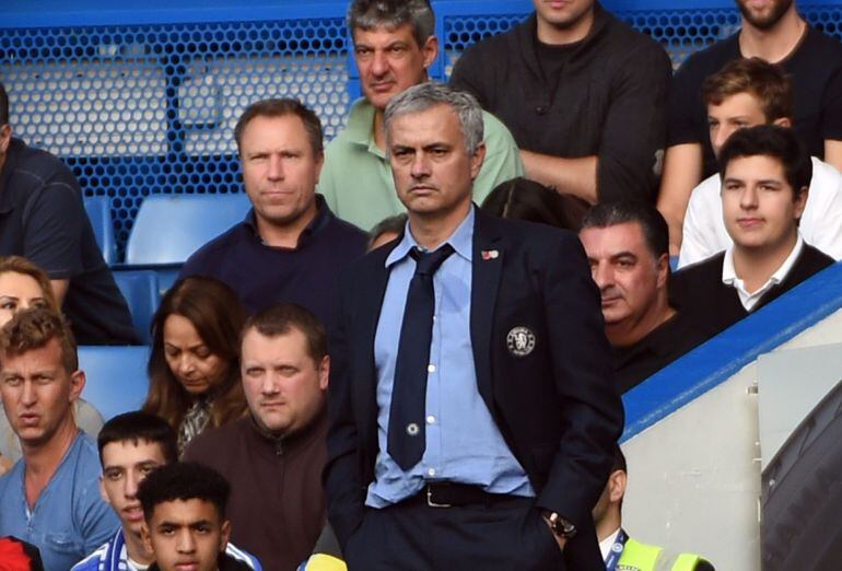 Mourinho, durante el partido ante el Liverpool