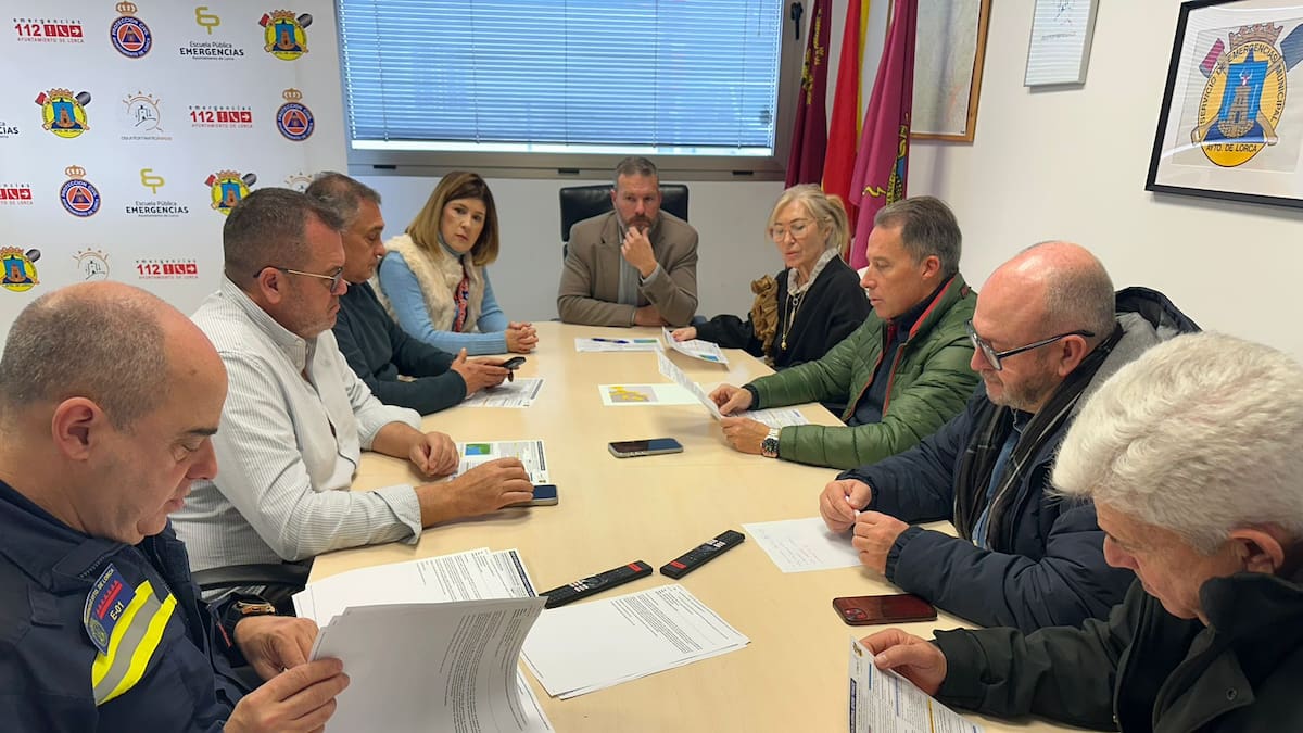 El Ayuntamiento de Lorca activa su Plan Territorial de Protección Civil en fase de preemergencia y seguimiento ante la borrasca “Francis”