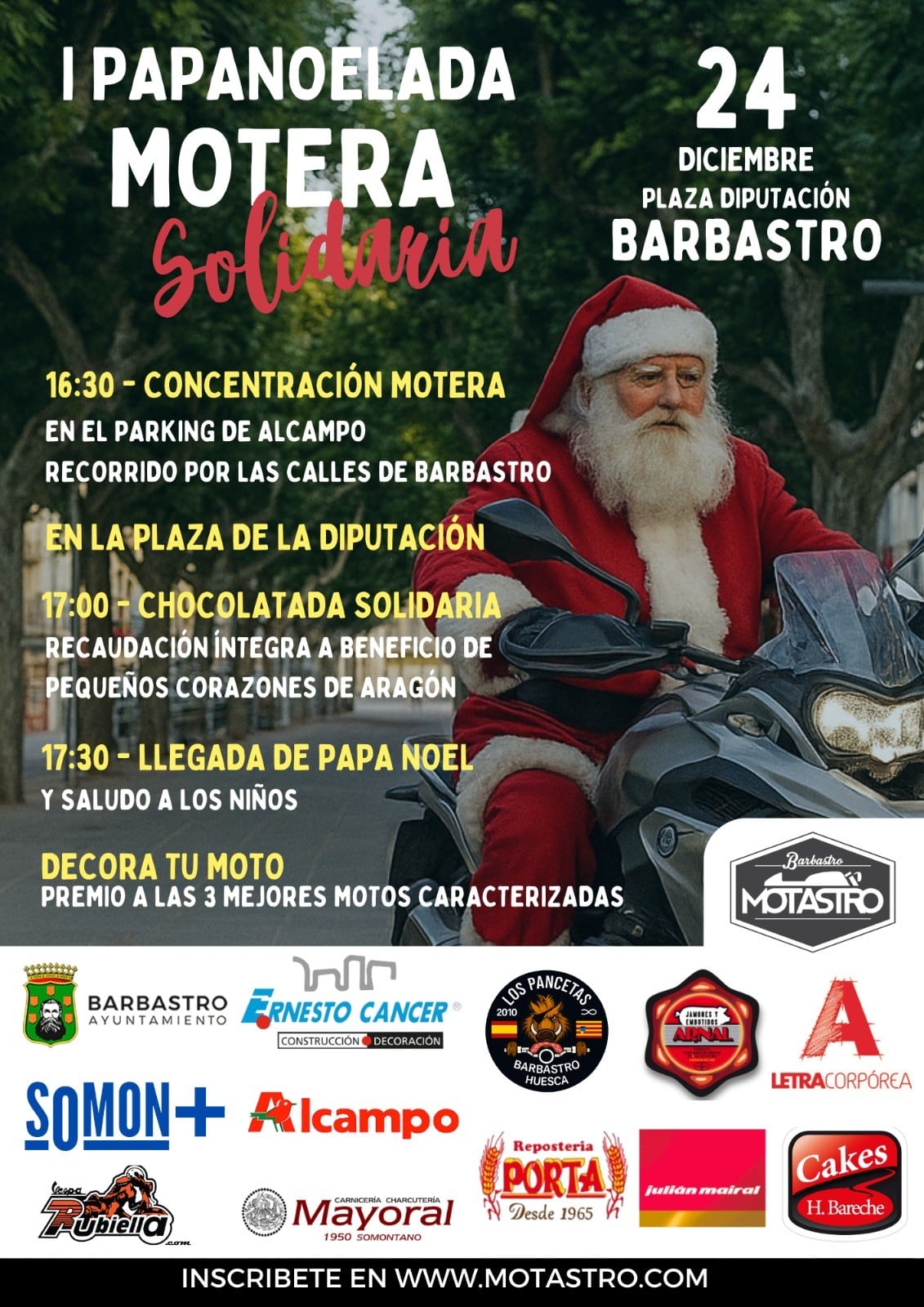 Cartel de la Papanoelada  Motera Solidaria