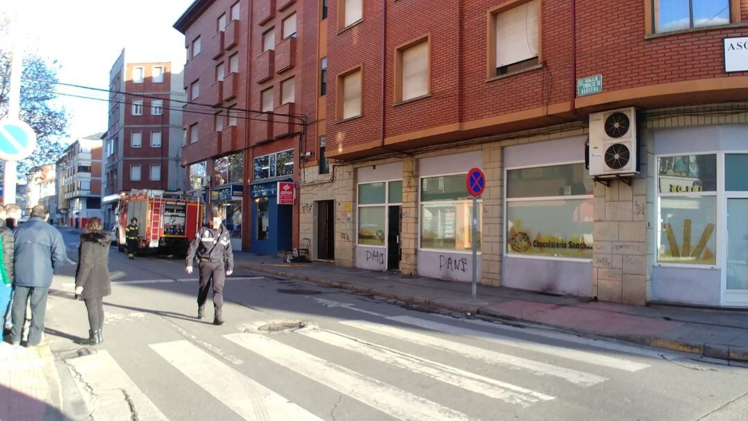 Intervención de los bomberos