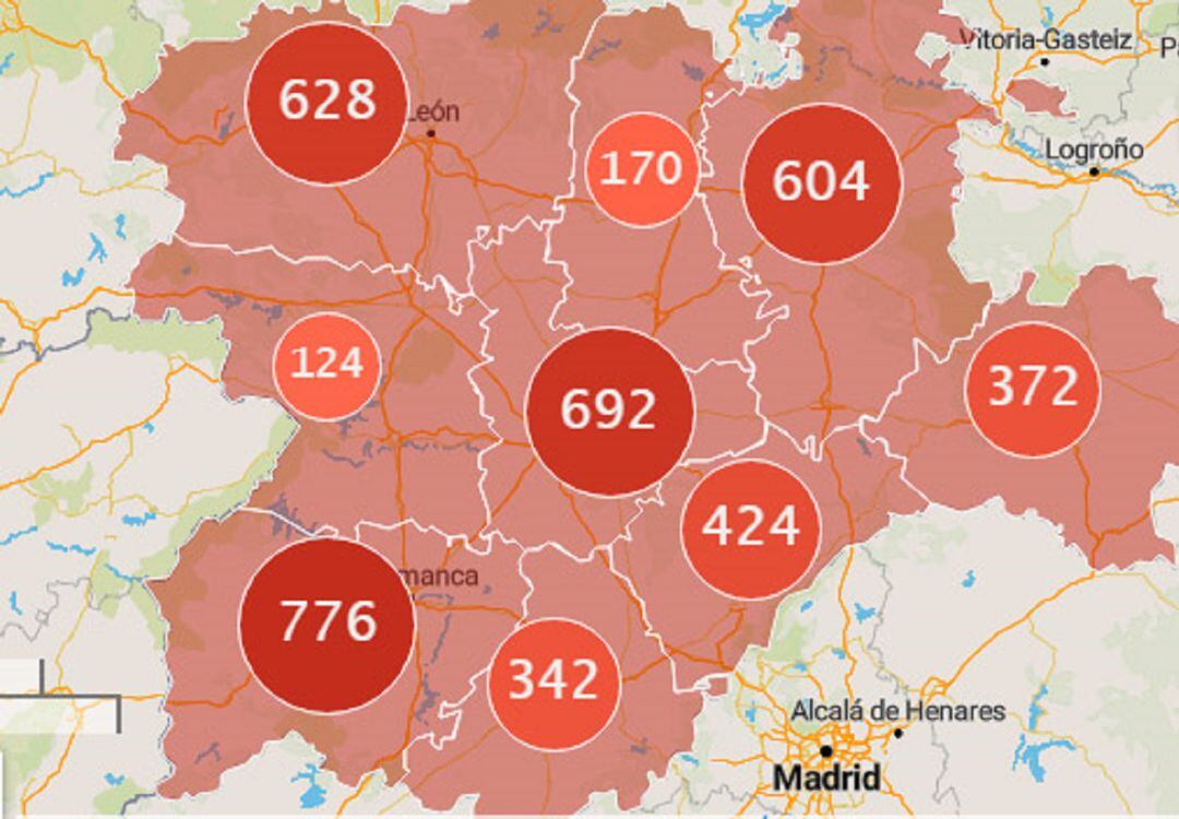 La provincia registra 44 fallecimientos por coronavirus