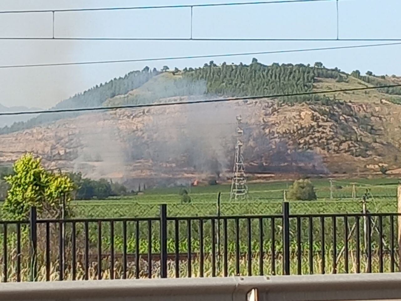 Incendio forestal en Fuenmayor