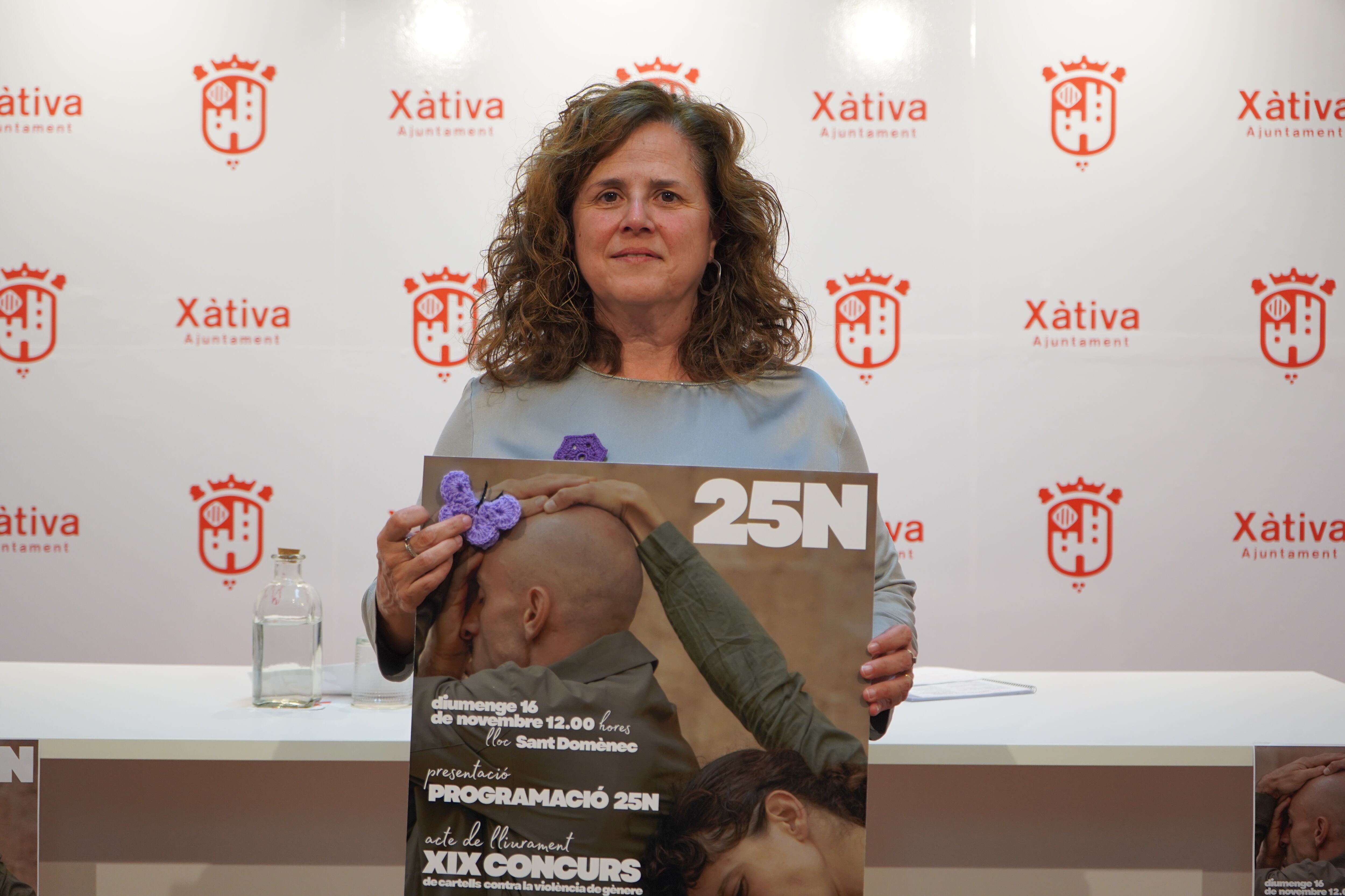 Amor Amorós en la rueda de prensa. Fuente: Ajuntament de Xàtiva