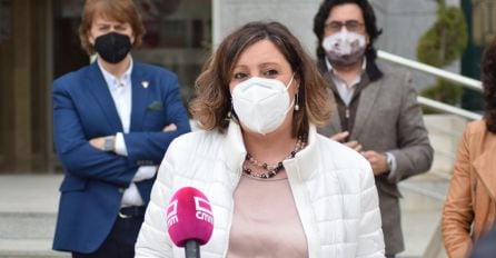 Patricia Franco, esta mañana en Calzada de Calatrava