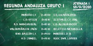 Partidos de la primera jornada del Grupo I de la Segunda Andaluza.