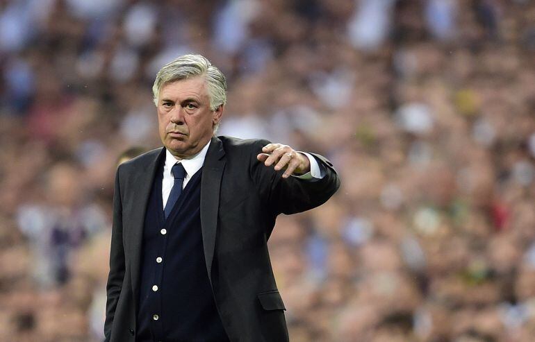 Carlo Ancelotti durante el partido ante la Juventus-