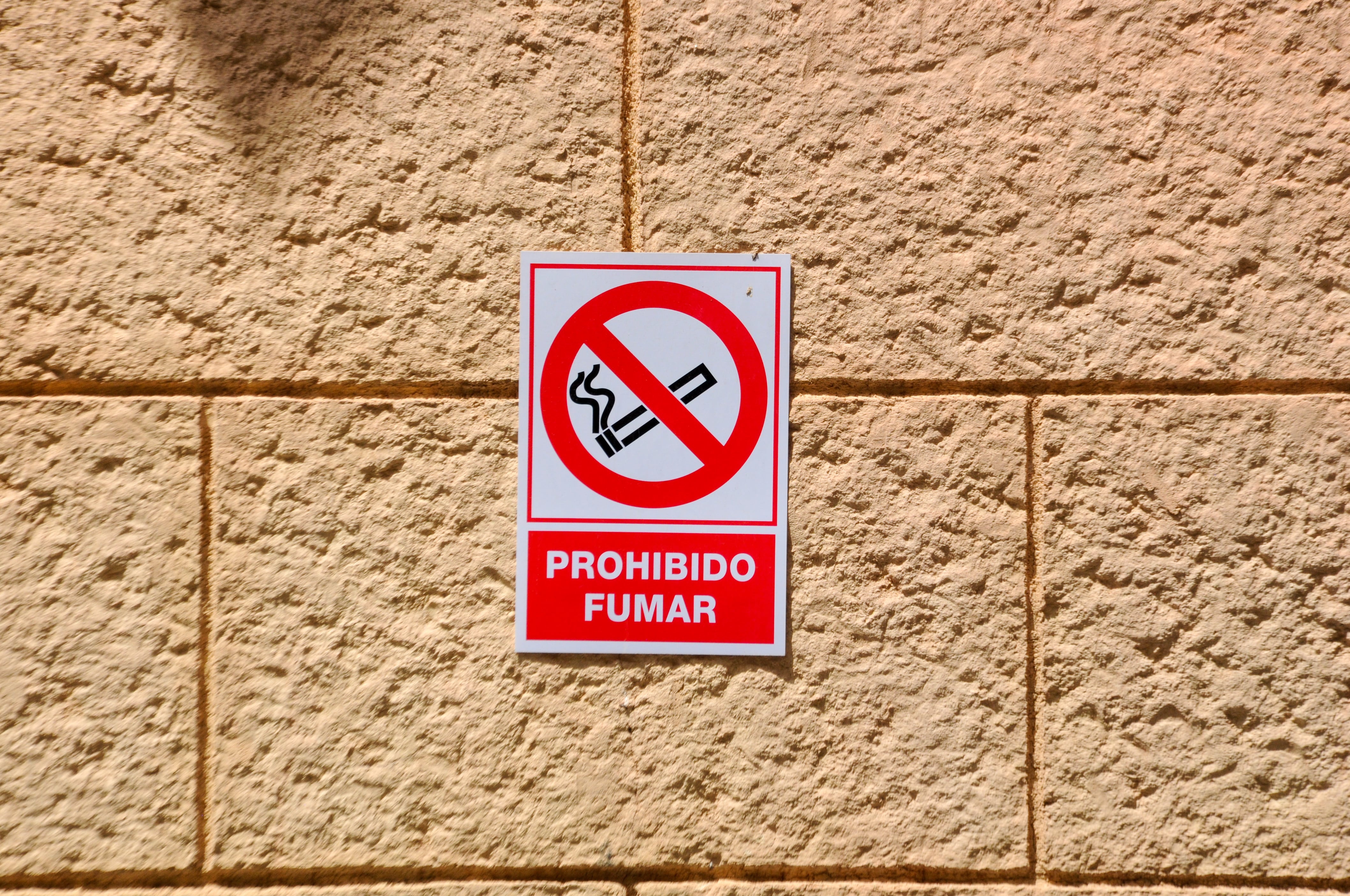 Un cartel de &#039;Prohibido fumar&#039;.