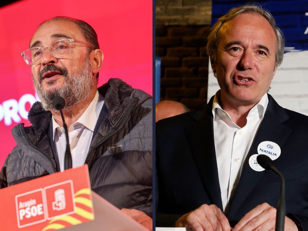 Javier Lambán (PSOE) y Jorge Azcón (PP), candidatos al Gobierno de Aragón