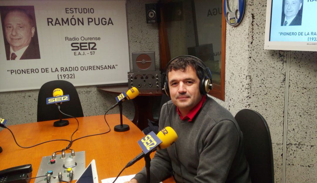 Francisco Fraga en el estudio Ramón Puga