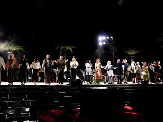 Los participantes en el espectáculo.