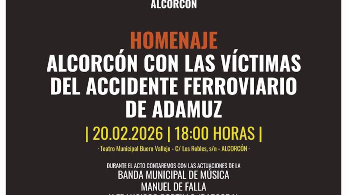 Alcorcón rinde homenaje a sus dos vecinos fallecidos en el accidente ferroviario de Adamuz