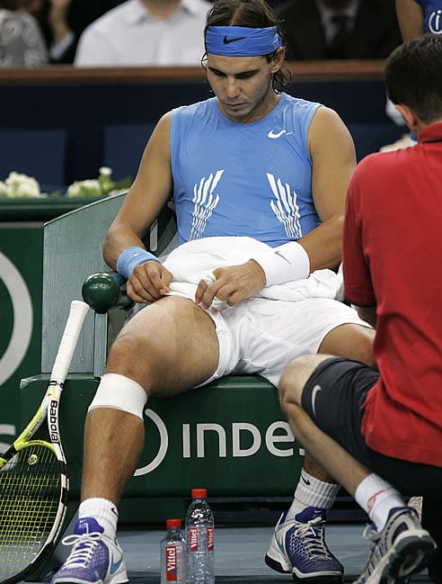 Unos problemas en la rodilla han provocado la retirada de Nadal del Masters Series de Paris-Bercy