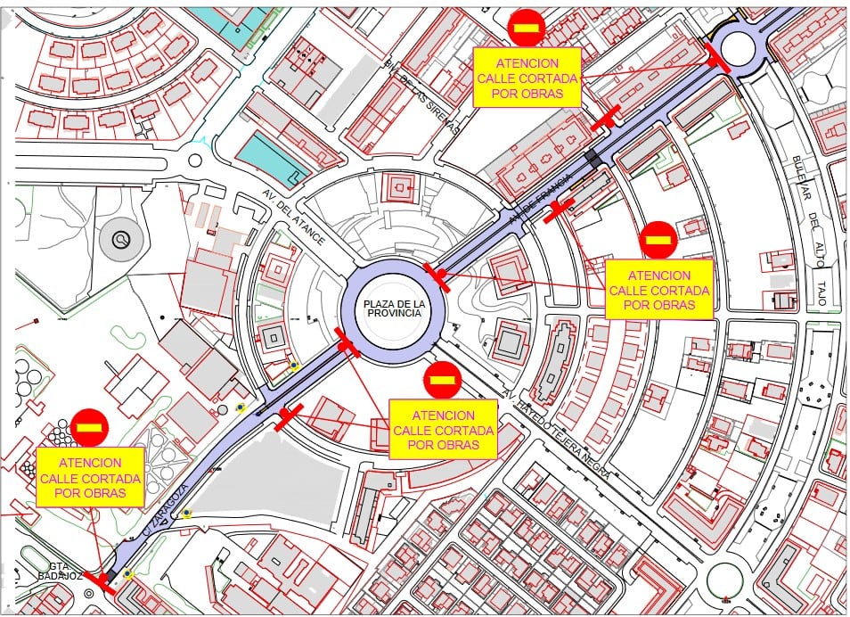 Plano actuación Avenida de Francia