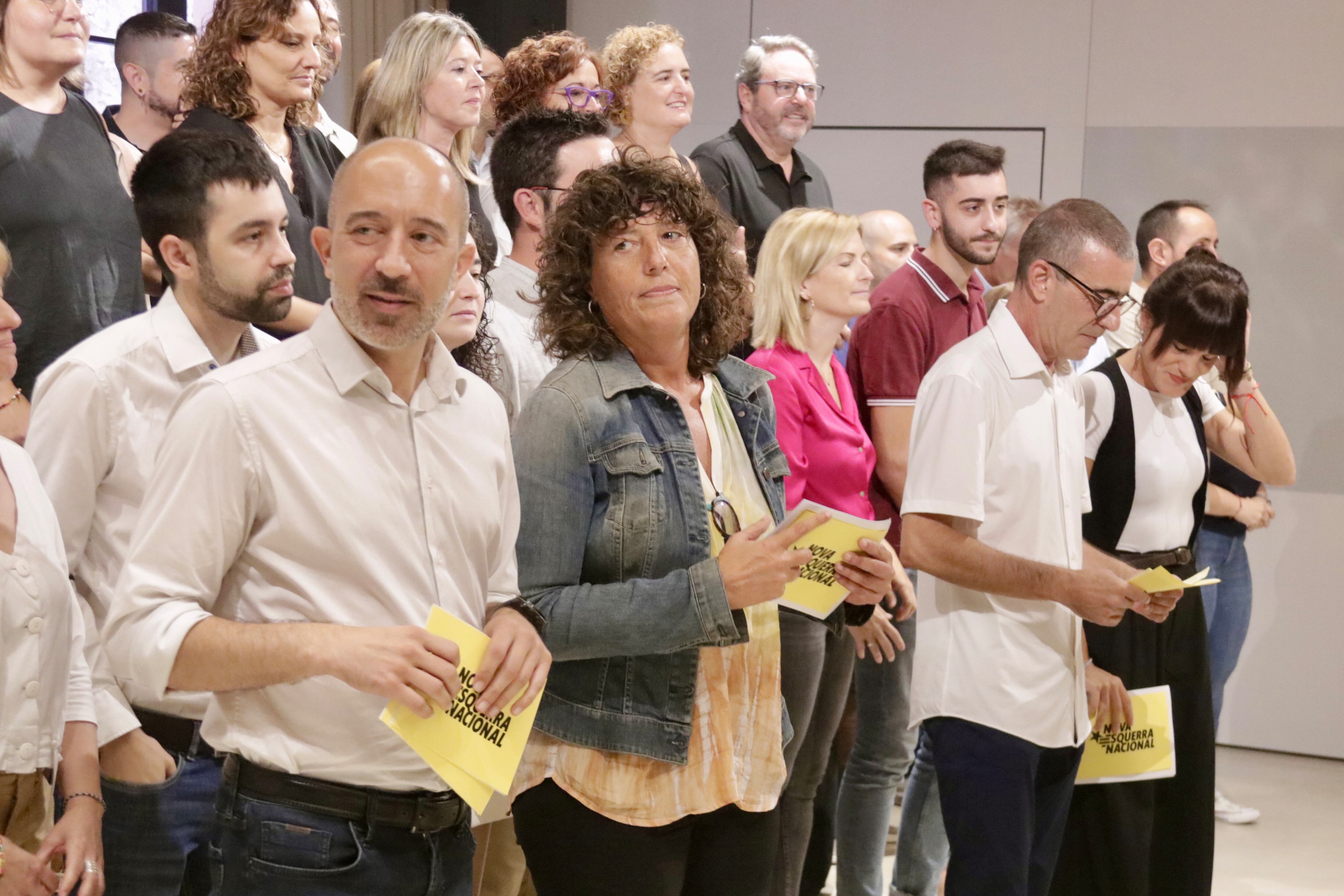 Aloy, Jordà, Godàs i Camps, a la roda de premsa de presentació de la Nova Esquerra Nacional, la candidatura alternativa a Junqueras per liderar ERC