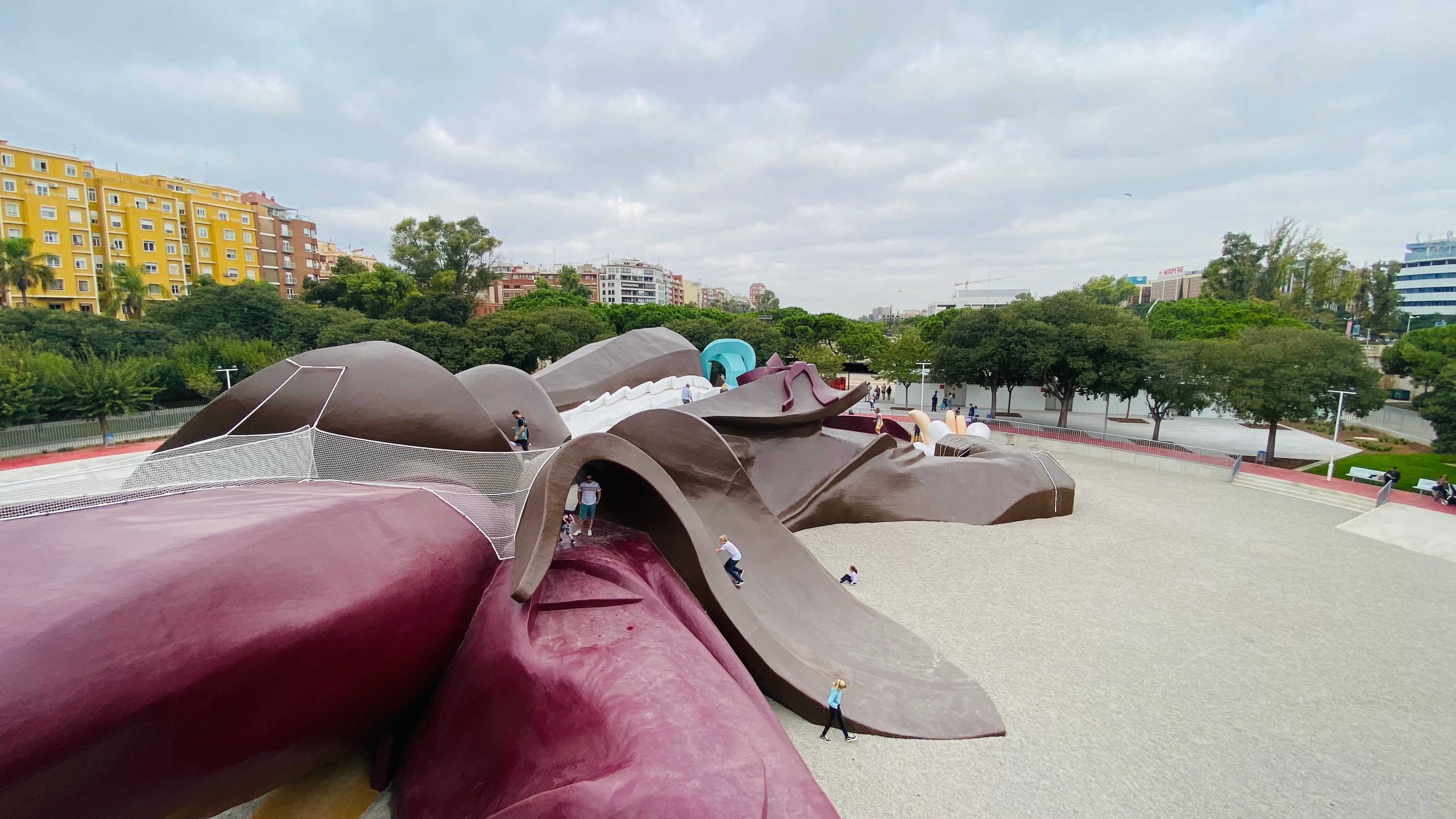 Imagen del parque Gulliver de València en su primer día tras la reapertura.