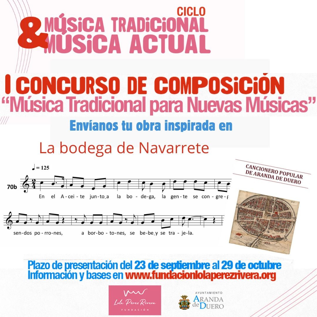 Cartel concurso &quot;Música tradicional para nuevas músicas&quot;