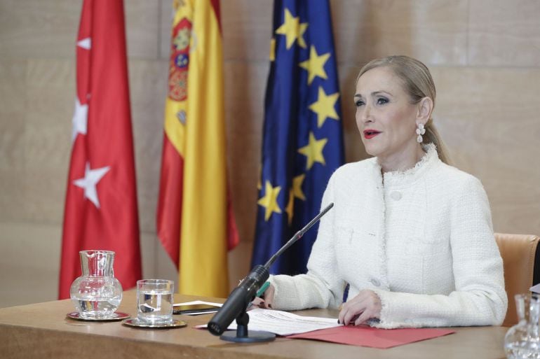 Cristina Cifuentes en una fotografía de archivo cuando era presidenta de la Comunidad de Madrid